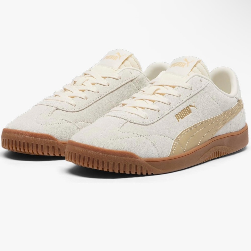Puma  Cream and Tan Sneakers